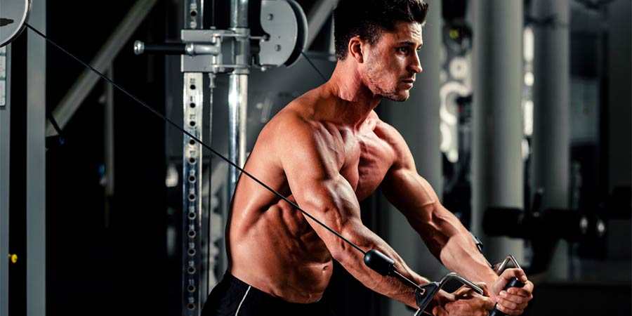 Bodybuilder Training 4 times a week allows for sufficient rest between training